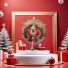 Christmas decorations: Creative rattan rings, bells, window displays, glass doors, wall hangers, scene arrangements, garland, old man, snowman Application Scenario